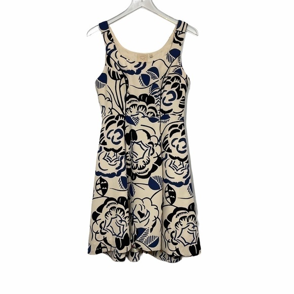 Anthro VanessaVirginia Ink Set Blooms Dress Size 4 - Picture 4 of 16